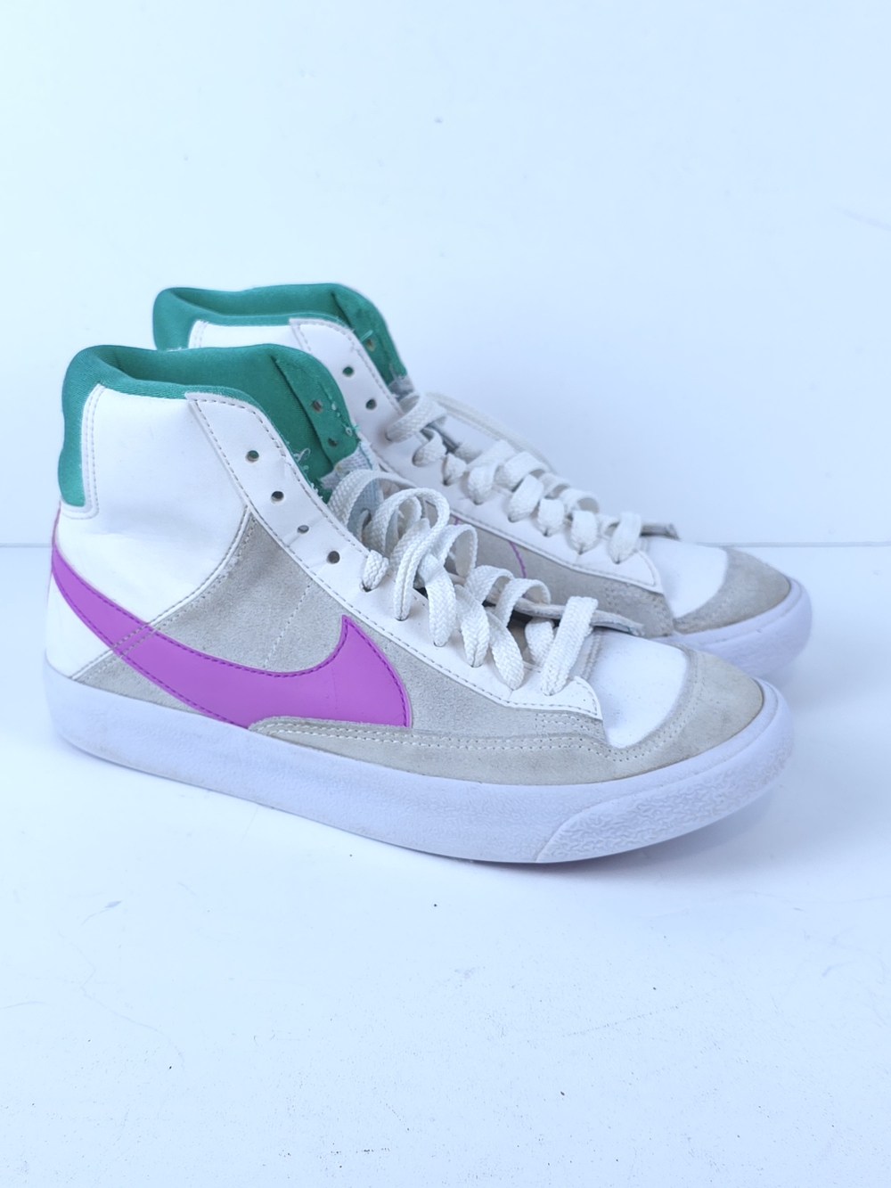 Nike Blazer Mid '77 Next Nature DQ6084-101 Pink Green Youth 5Y Sneakers
